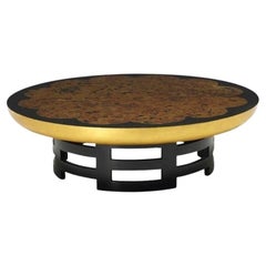 Table basse Lotus Faux Tortoisehell de Muller & Barringer pour Kittinger