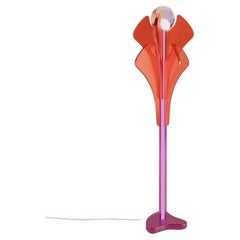Lotus Floor Lamp, Hand-Crafted Crystal Resin, Modern Design, Mexico