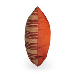 Lotus Flower and Silk Pillow from Myanmar, Red