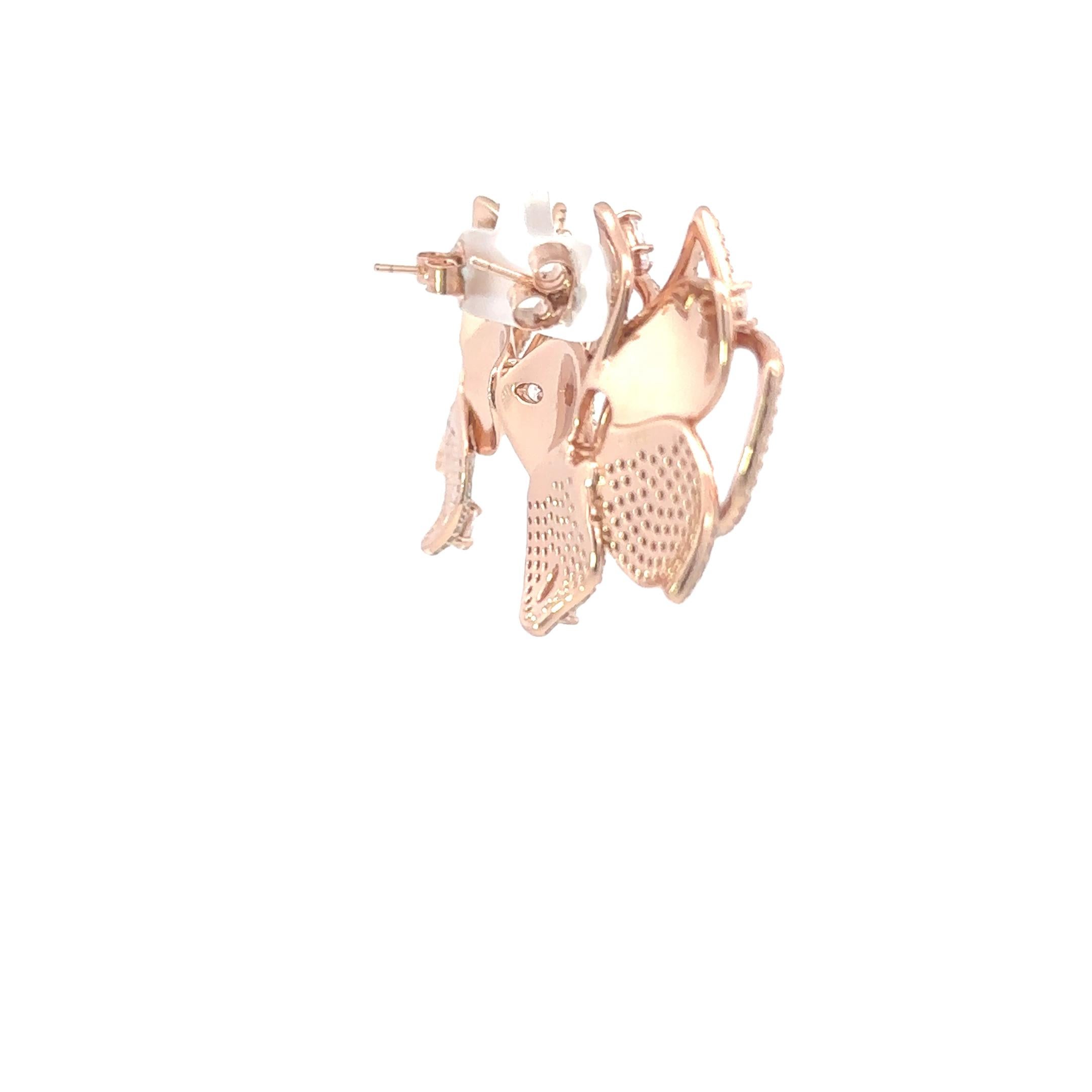 Art Deco Lotus Flower Rhinestone Crystal Earrings in 925 Silver Studs for Mom Jewelry For Sale