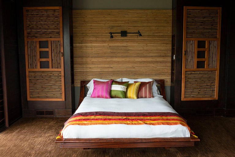 Lotus Flower and Silk Pillow from Myanmar, Hot Pink For Sale at 1stDibs