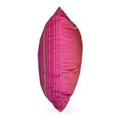 Lotus Flower and Silk Pillow from Myanmar, Hot Pink