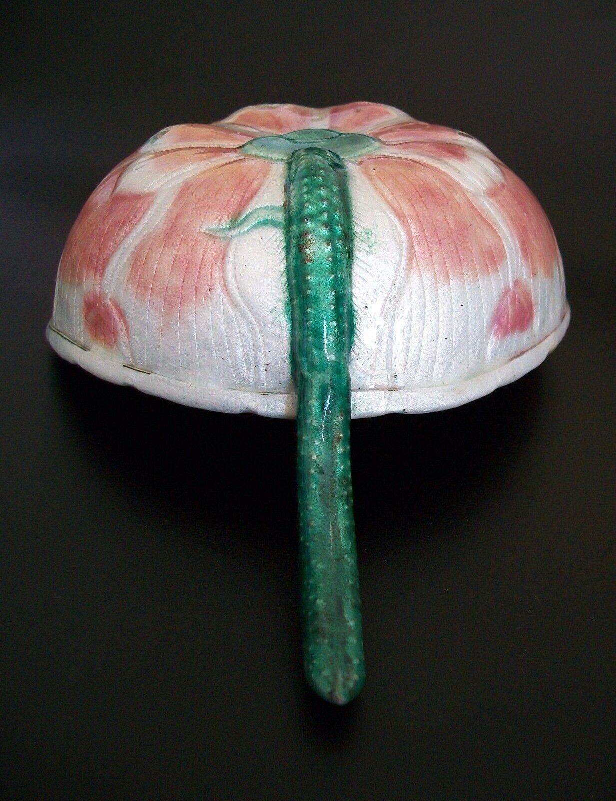 Enameled Lotus Form 'Water Dropper' - Enamel Decoration on Copper - China - Mid 20th C. For Sale