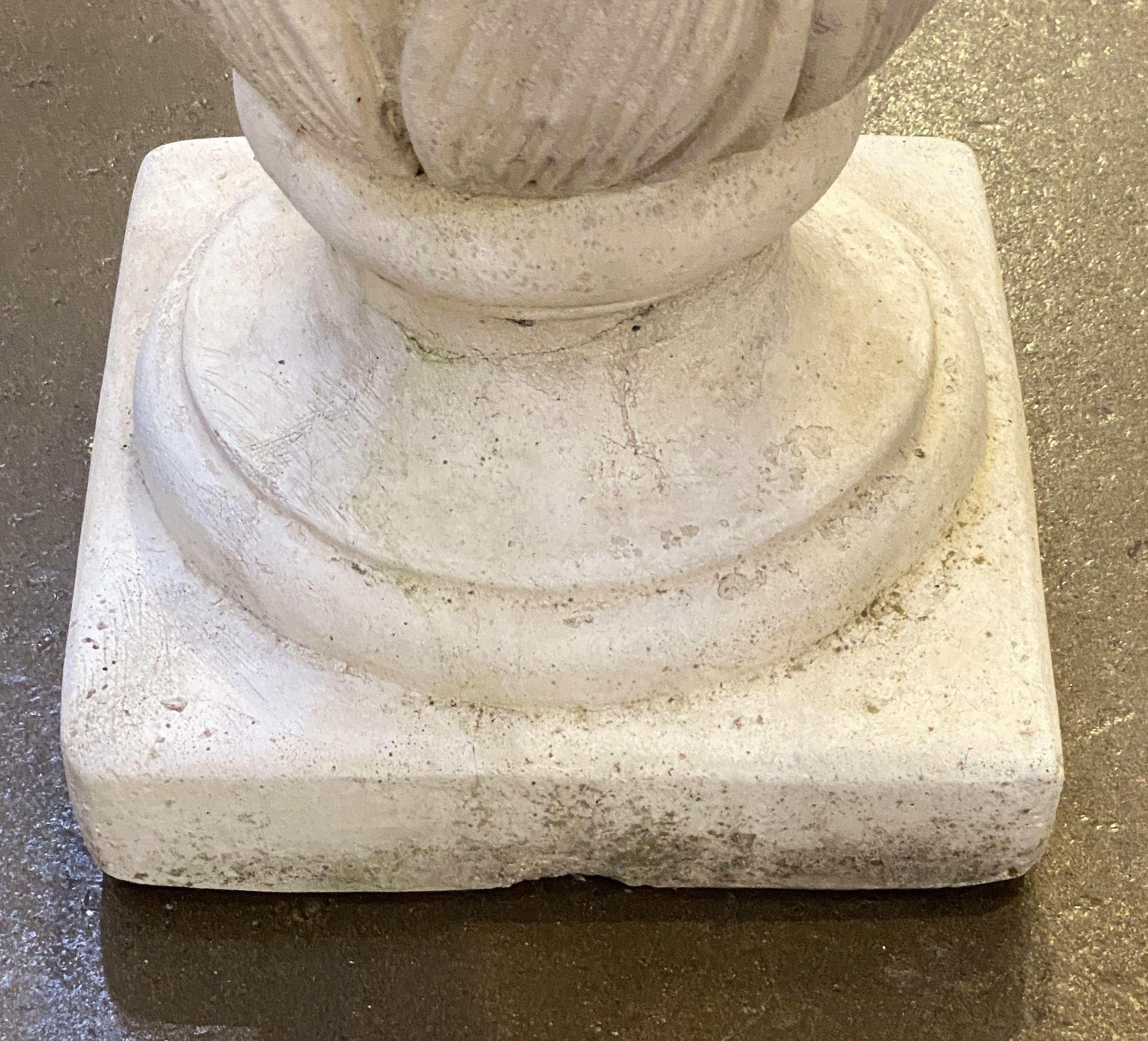 Lotus Garden Stone Planter Pot or Urn from Italy For Sale 11