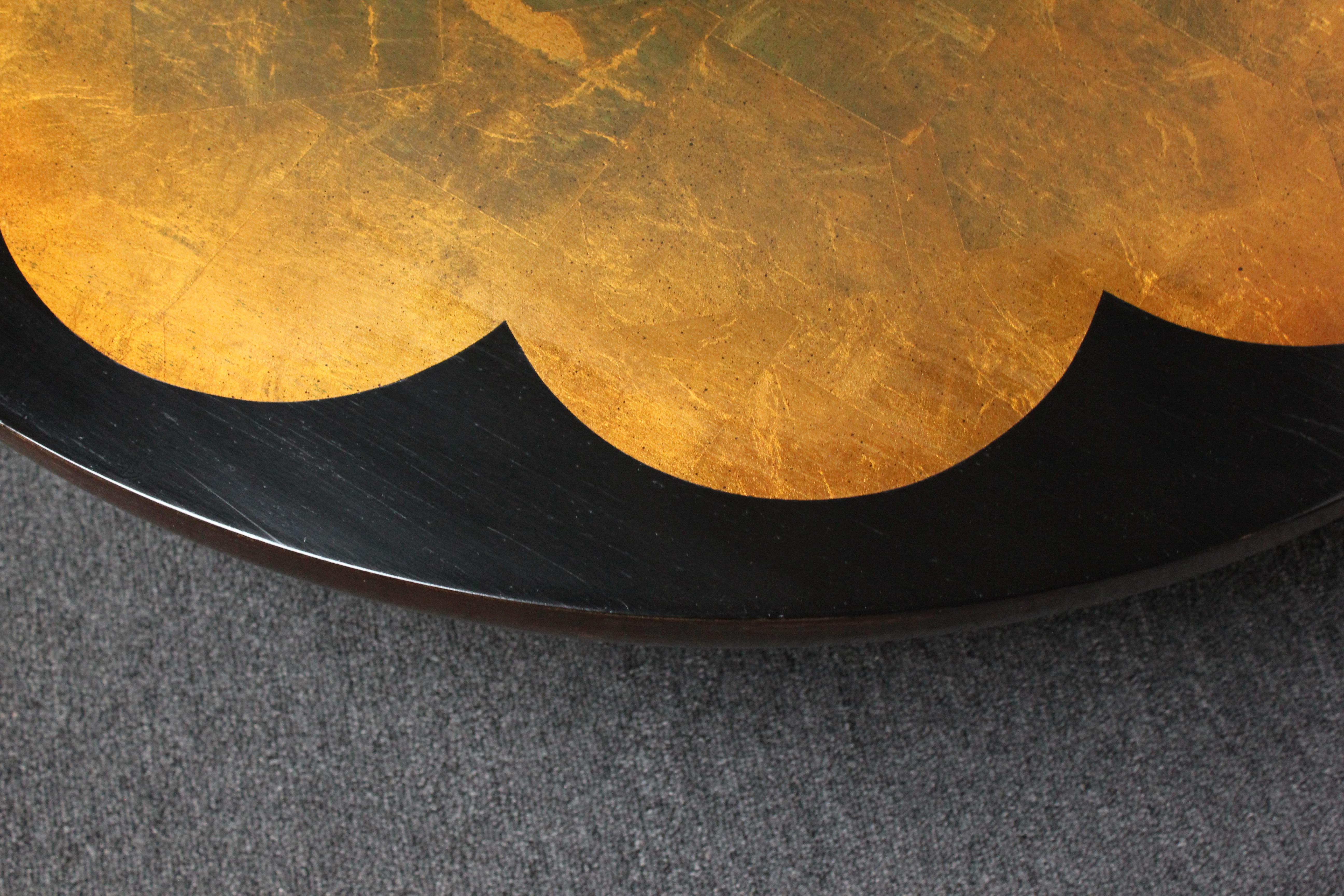 Lotus Glass Top Coffee Cocktail Table by Muller and Barringer for Kittinger 5