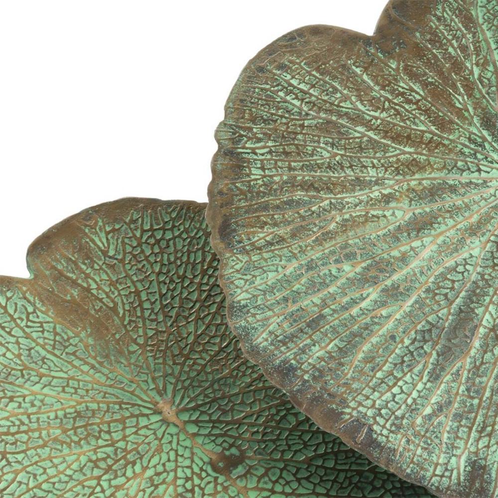 Contemporary Lotus Green Set of 2 Side Table