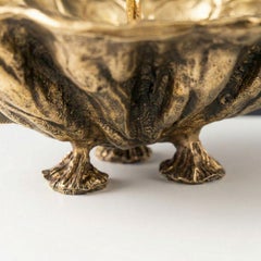 Lotus - Fruttiera scultorea realizzata a mano in ottone