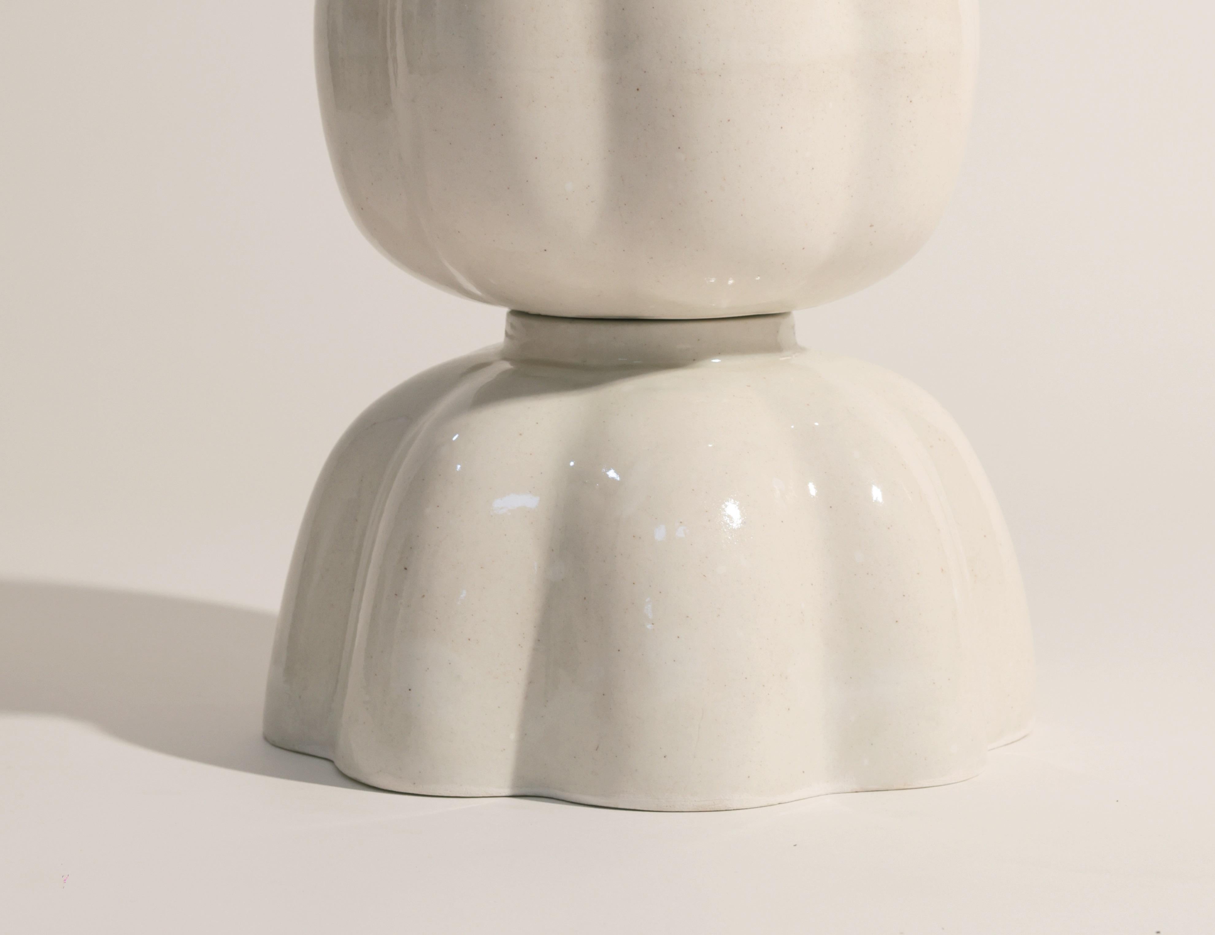 Indian Lotus, In Growth Vase Side Table by Newblue For Sale