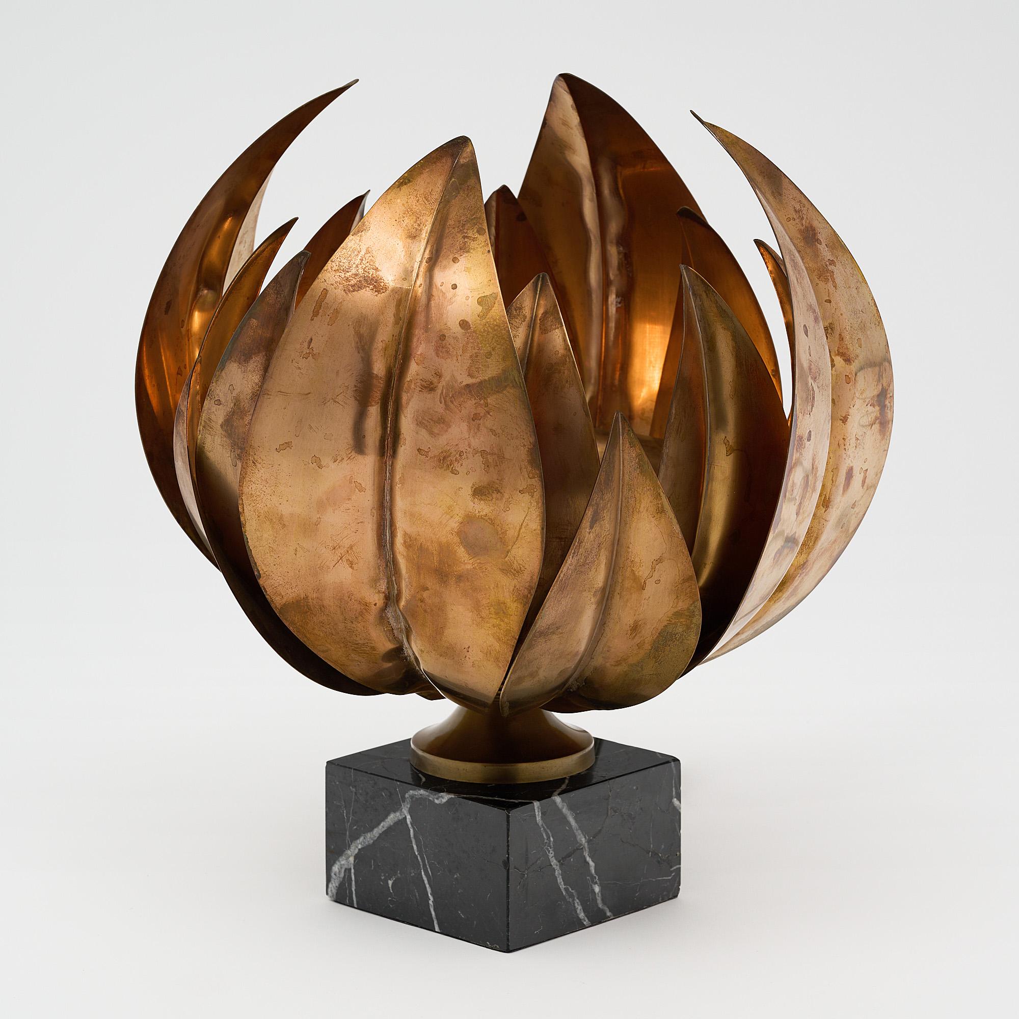 Lotus Lamp by Maison Charles For Sale 1