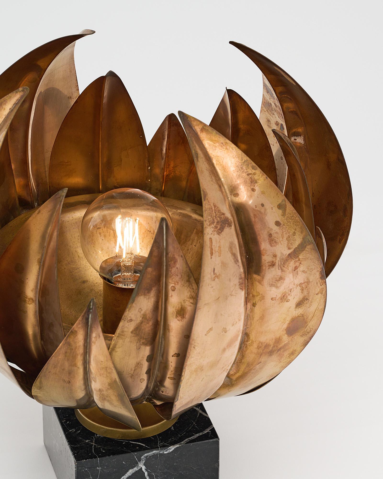 Lotus Lamp by Maison Charles For Sale 2