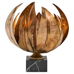 Vintage Lotus Lamp by Maison Charles