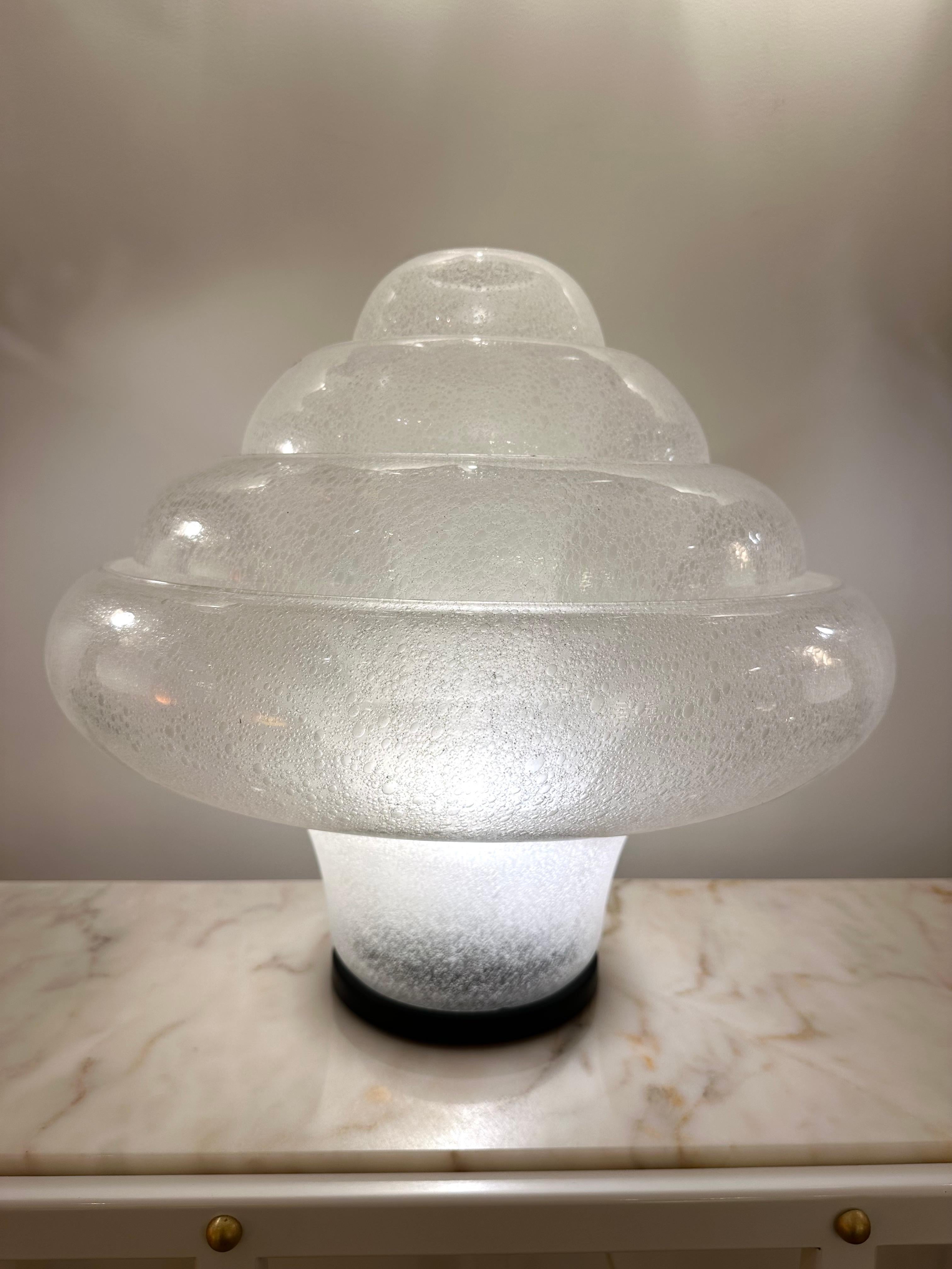 Lotus Lamp LT305 Murano Glass and Metal by Carlo Nason for Mazzega, Italy, 1970s For Sale 4