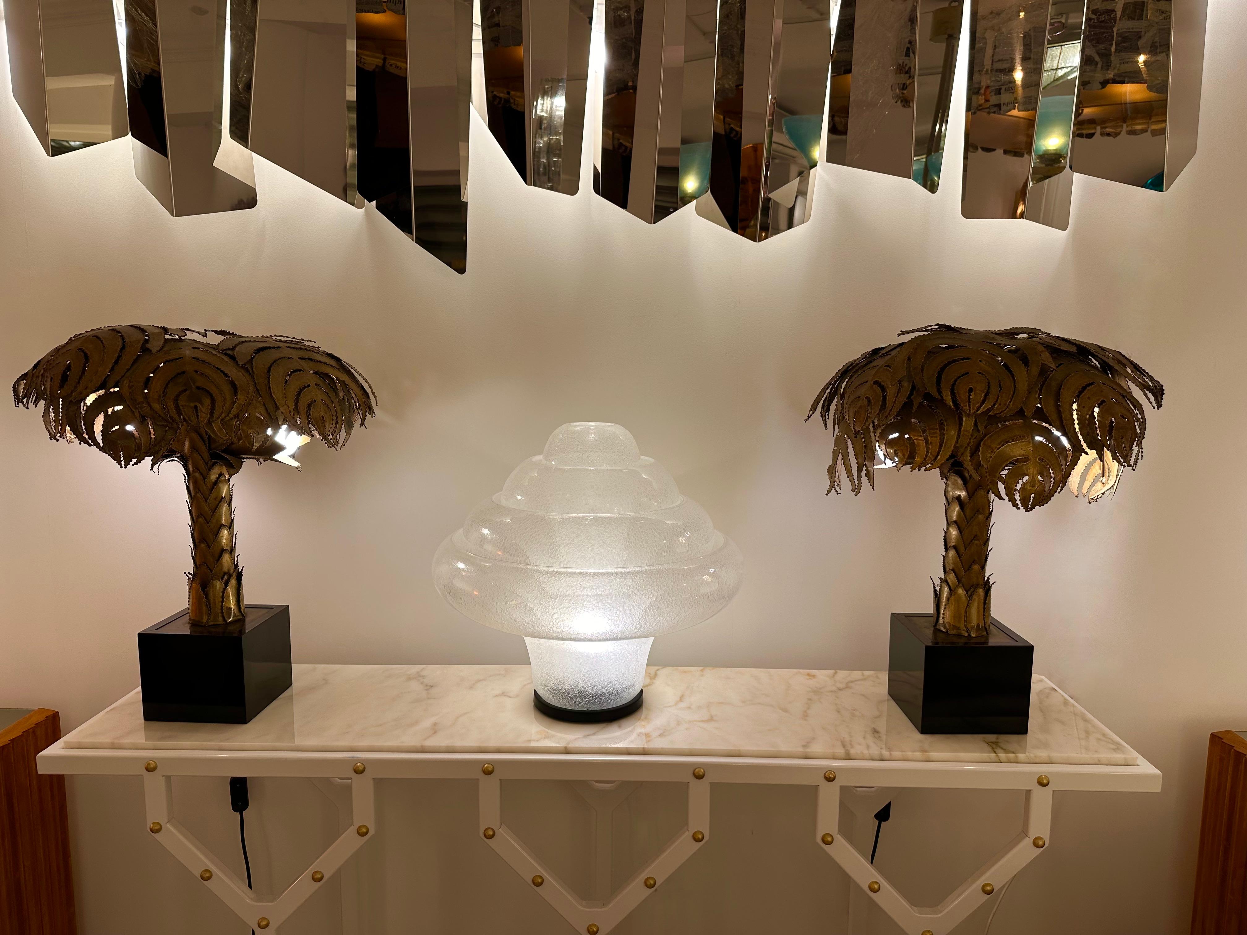 Lotus Lamp LT305 Murano Glass and Metal by Carlo Nason for Mazzega, Italy, 1970s For Sale 5