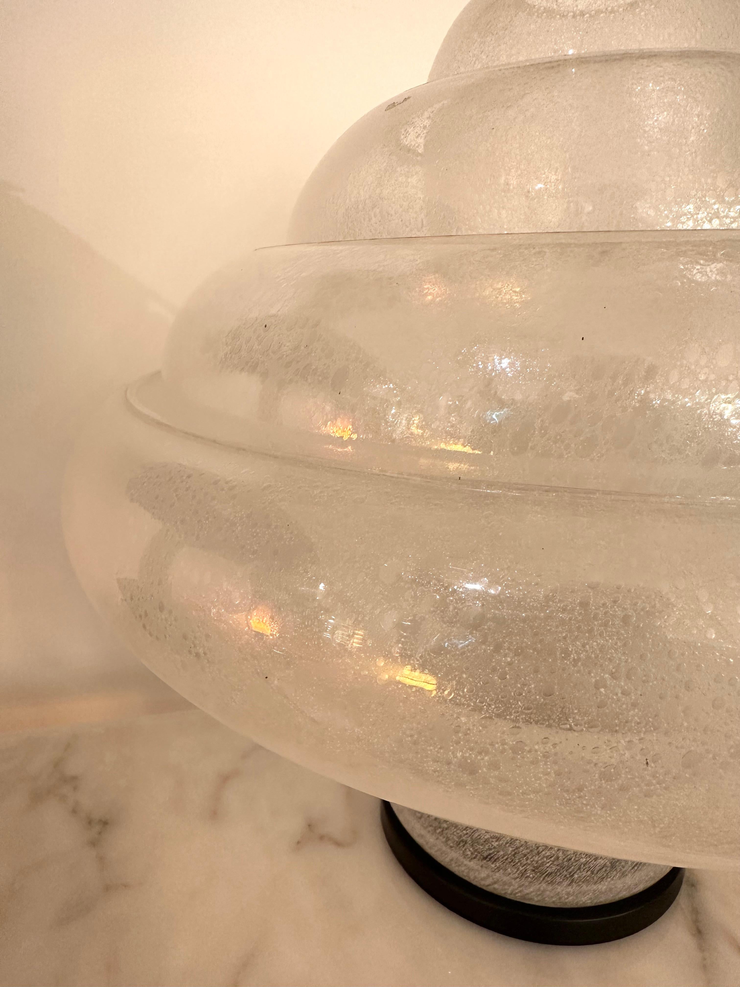 Lotus Lamp LT305 Murano Glass and Metal by Carlo Nason for Mazzega, Italy, 1970s For Sale 6