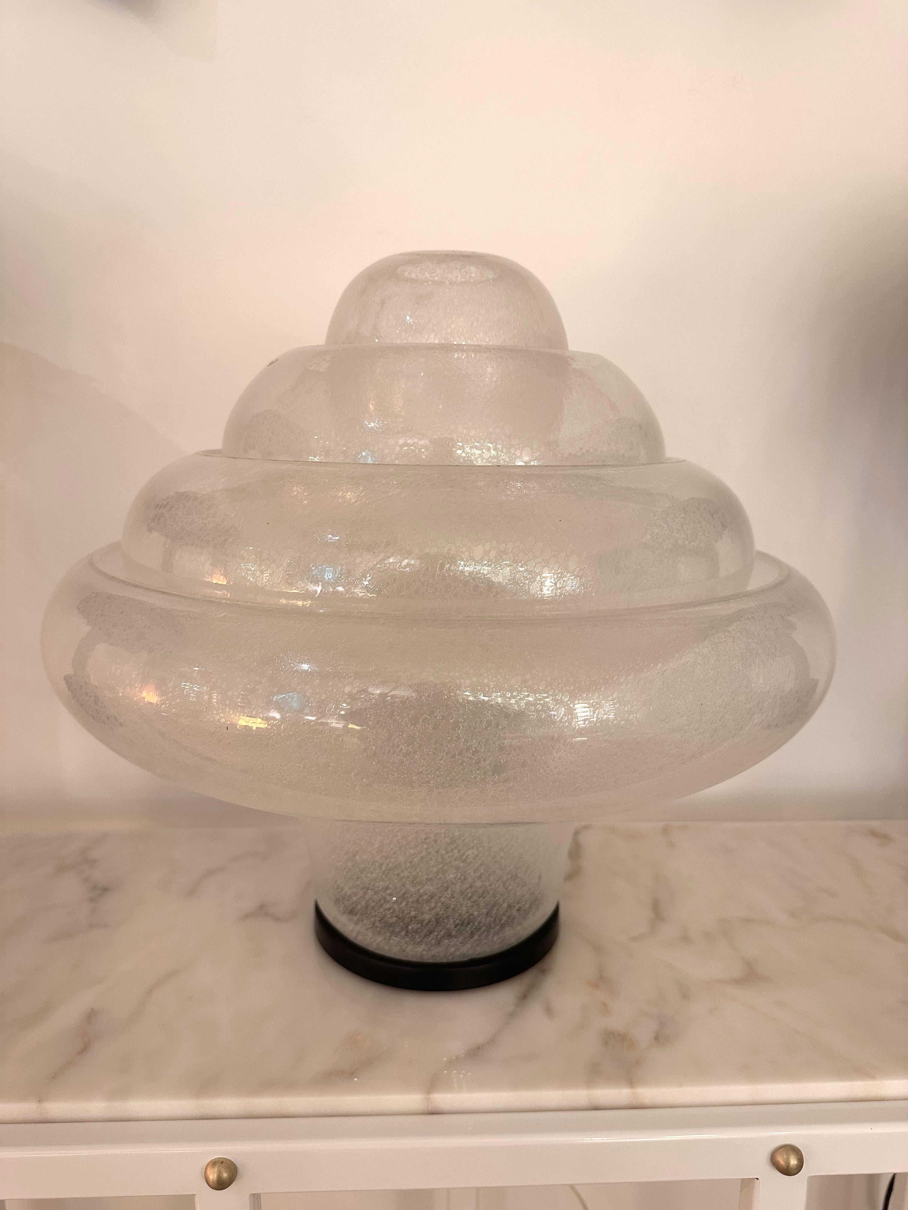 Lotus Lamp LT305 Murano Glass and Metal by Carlo Nason for Mazzega, Italy, 1970s For Sale 7