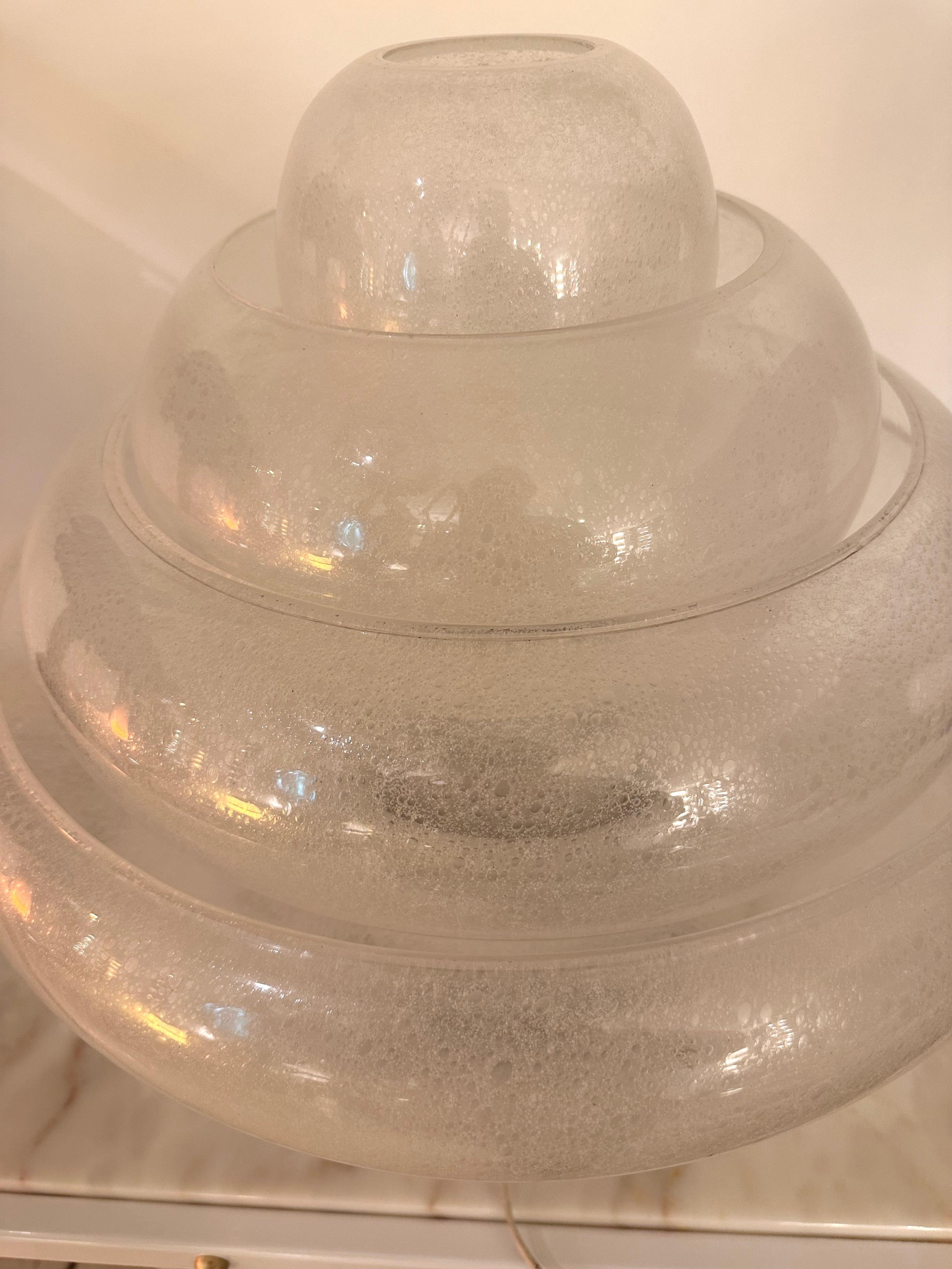 Lotus Lamp LT305 Murano Glass and Metal by Carlo Nason for Mazzega, Italy, 1970s For Sale 1
