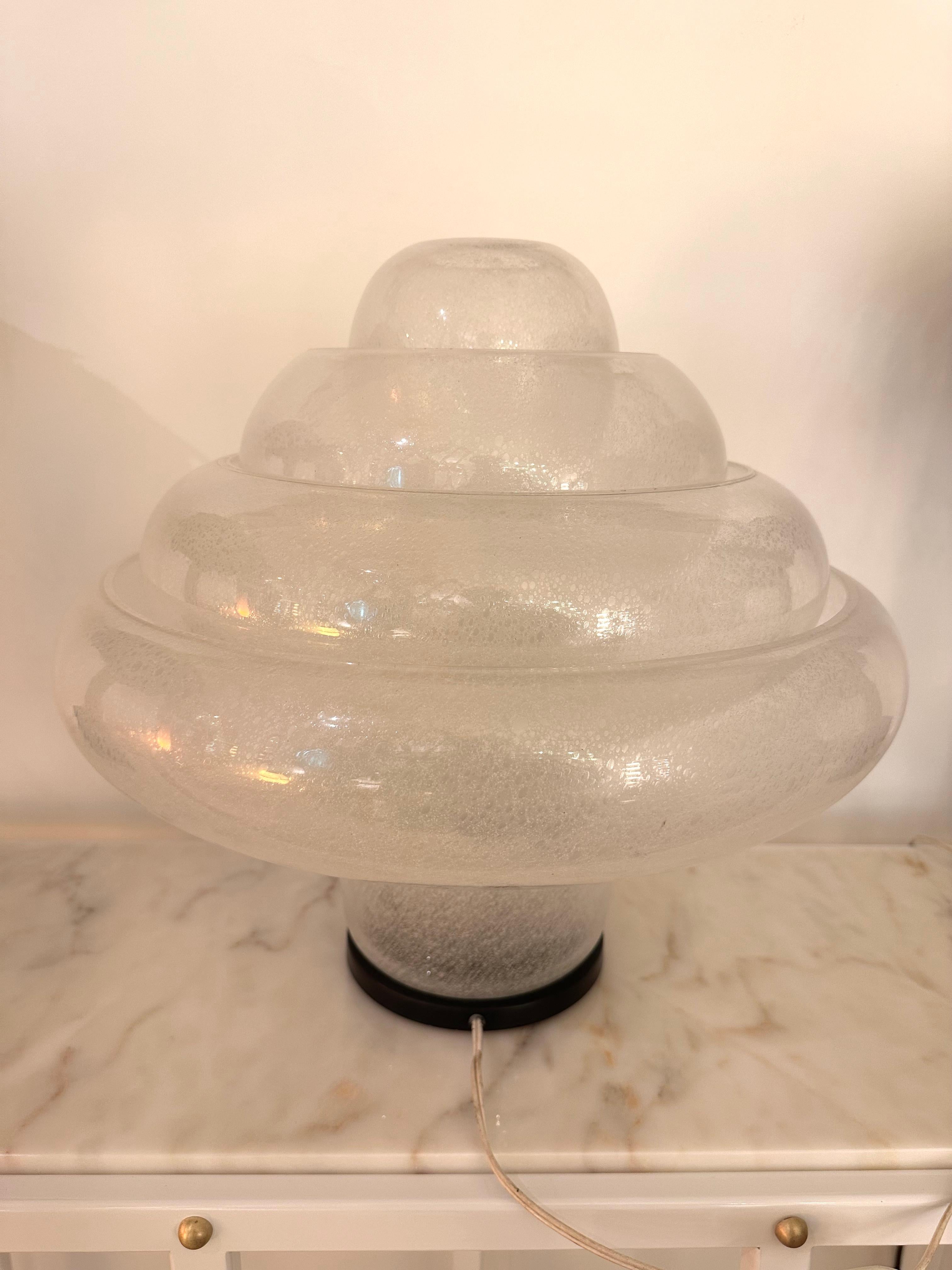 Lotus Lamp LT305 Murano Glass and Metal by Carlo Nason for Mazzega, Italy, 1970s For Sale 2