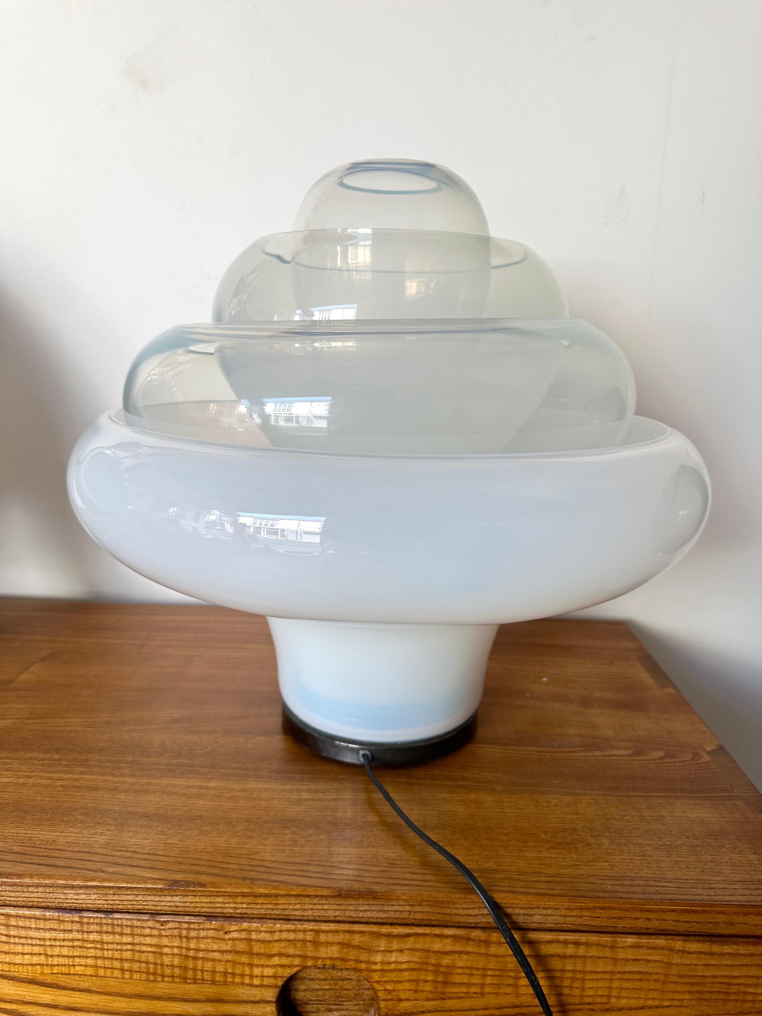 Lotus Lamp LT305 Murano Glass and Metal by Carlo Nason for Mazzega, Italy, 1970s For Sale 3