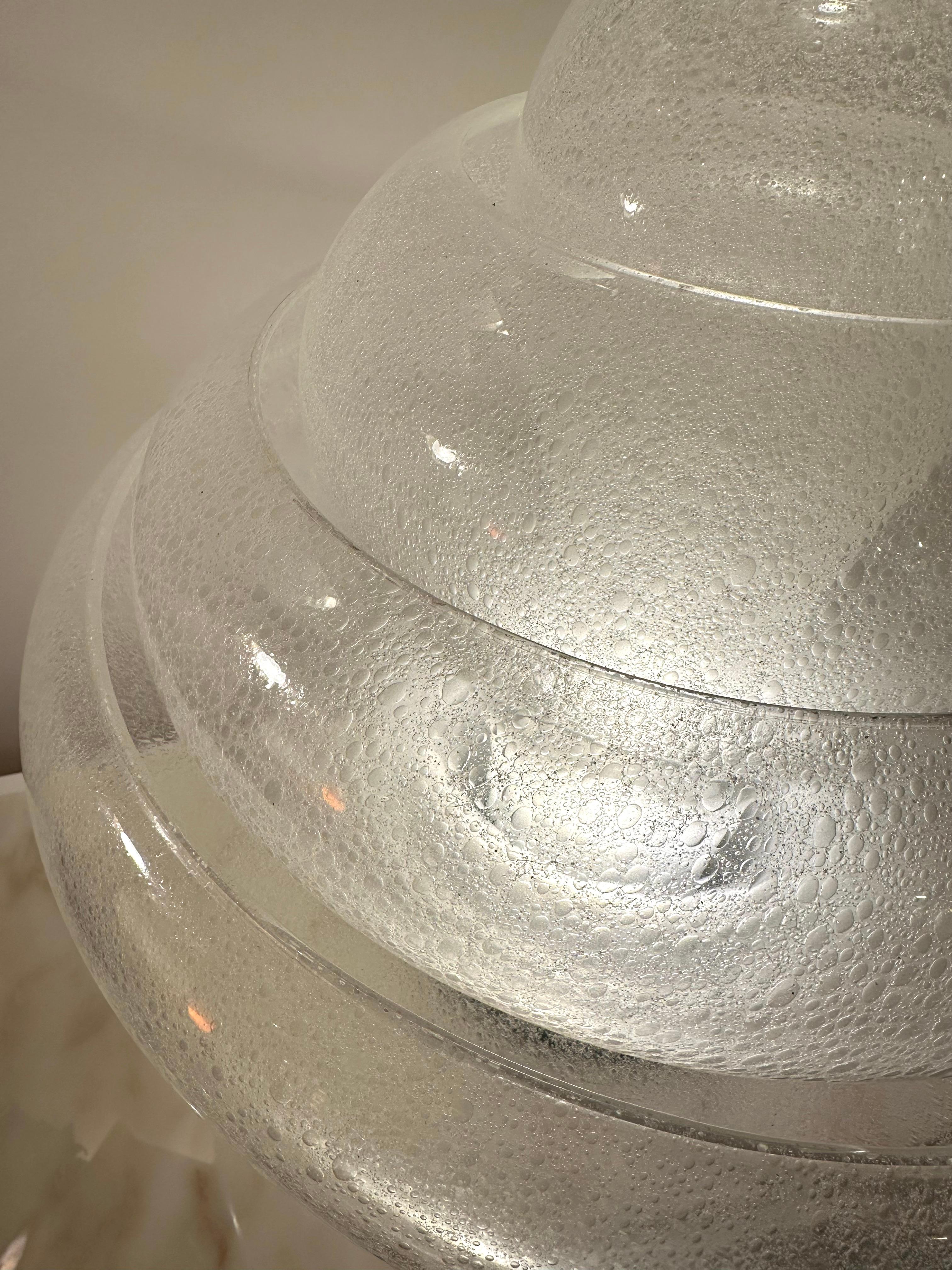 Lotus Lamp LT305 Murano Glass and Metal by Carlo Nason for Mazzega, Italy, 1970s For Sale 3