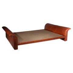 "Lotus" Leder-Doppelbett von Luigi Massoni für Poltrona Frau, Italien, 1974