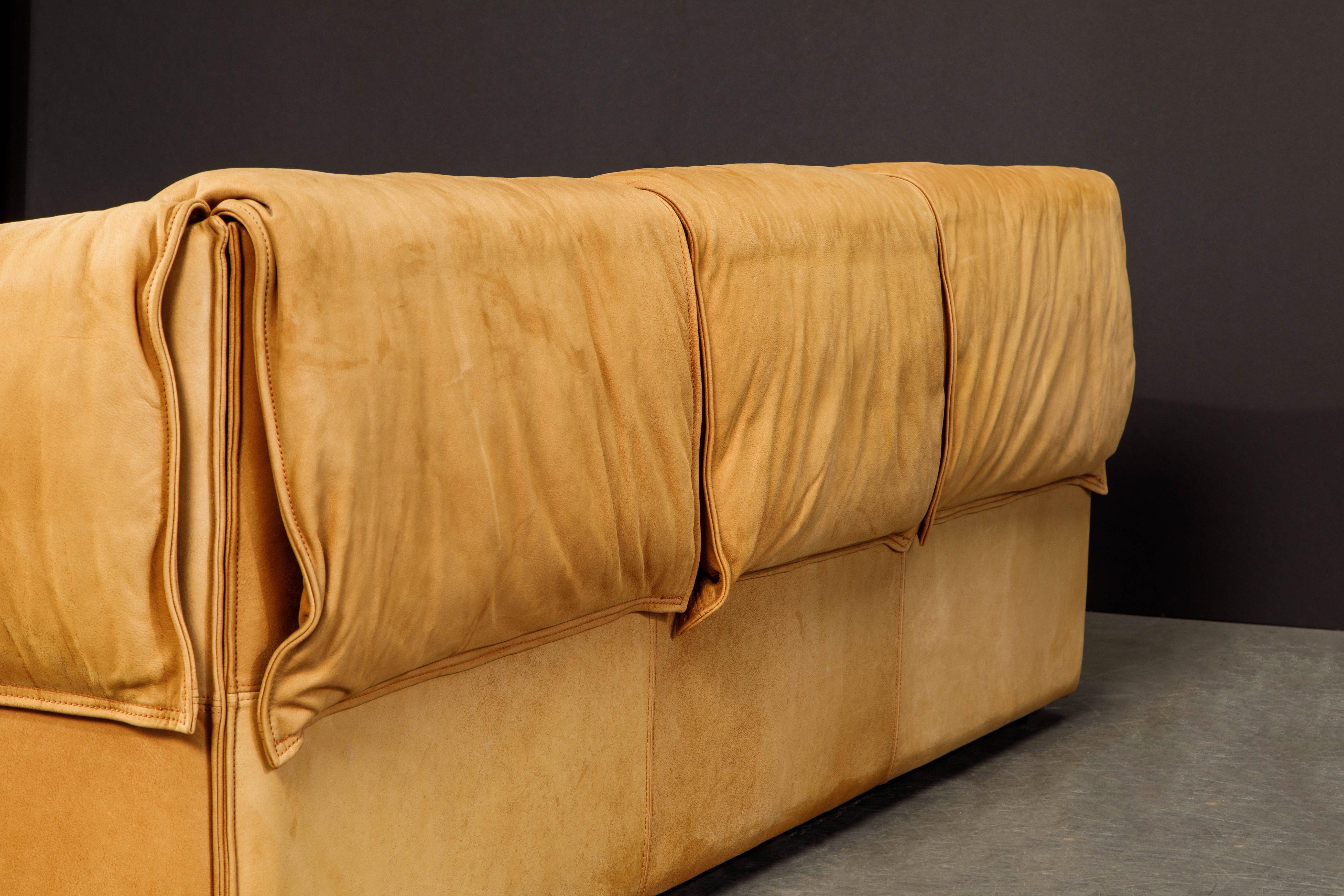 'Lotus' Leather Sofa by Niels Bendtsen for Niels Eilersen, 1970s Denmark, Signed 7