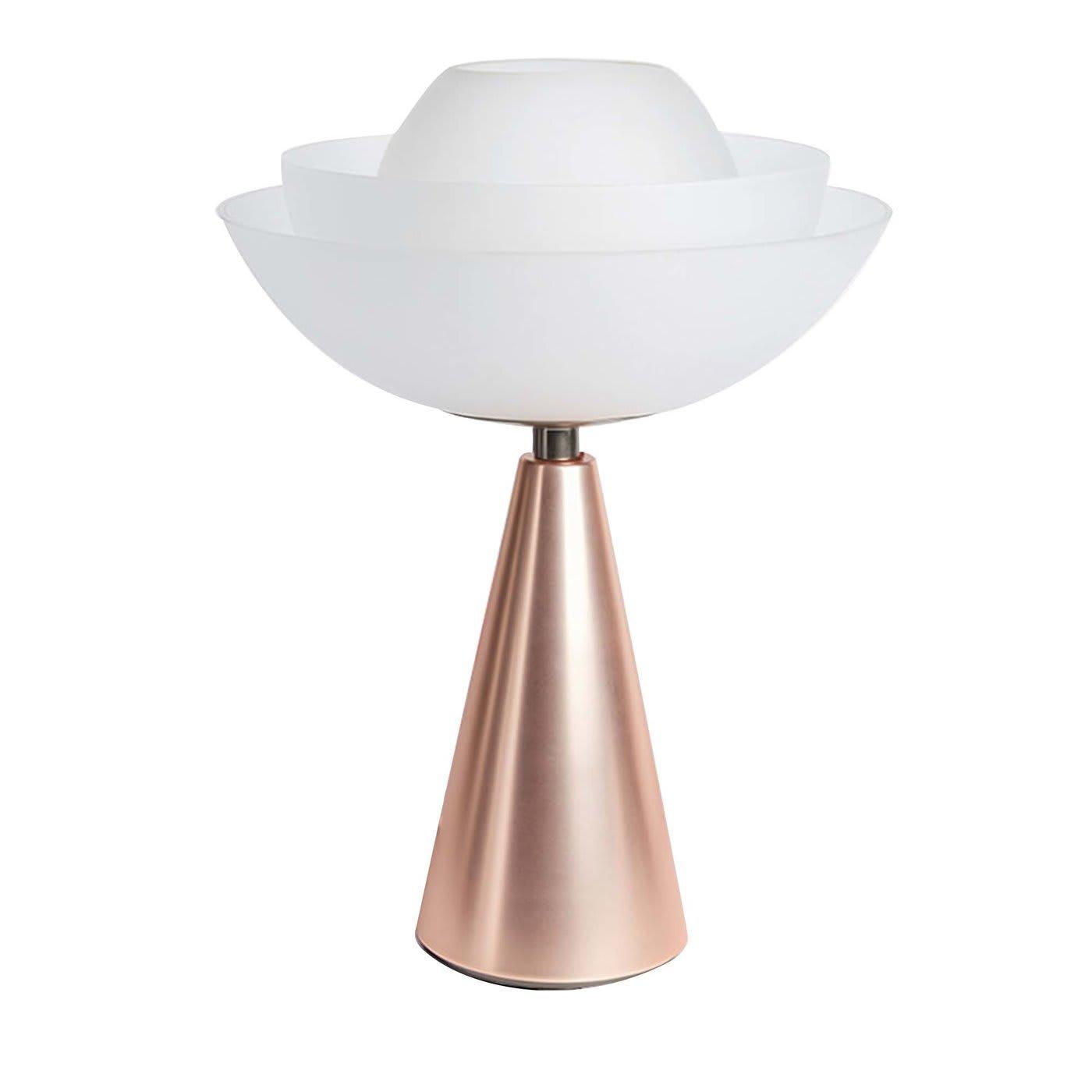 Lampe de table lotus en métal