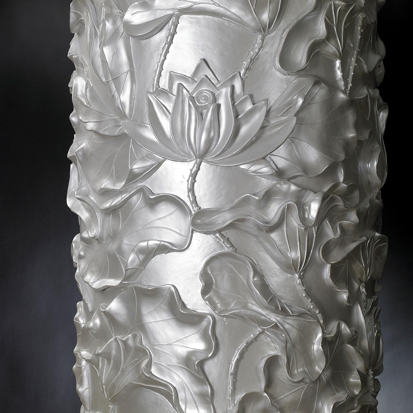 Modern Lotus Obice Large White Vase