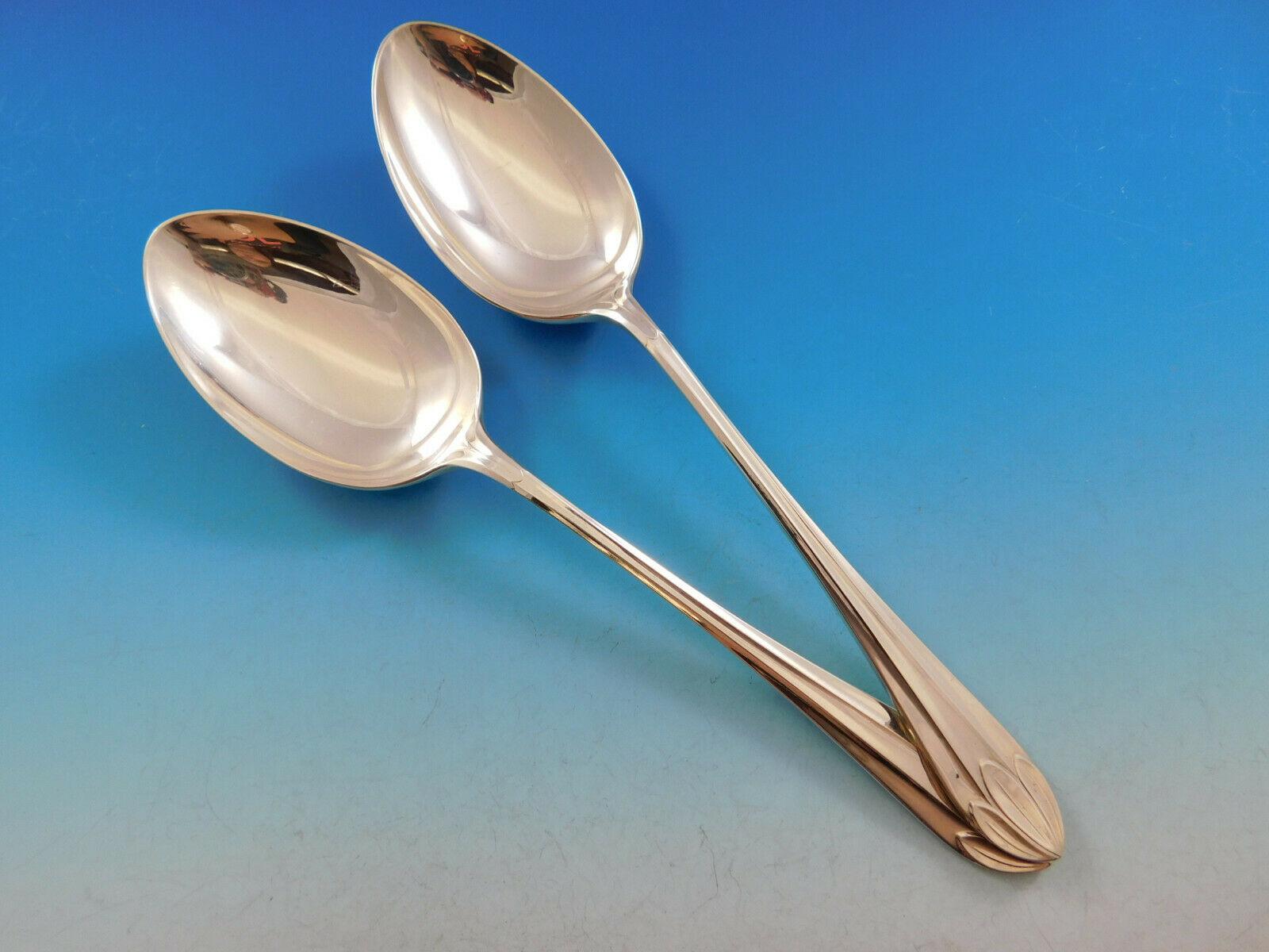 Set di posate in argento Sterling Lotus Orchid Mappin & Webb Servizio Cena 66 Pezzi 3