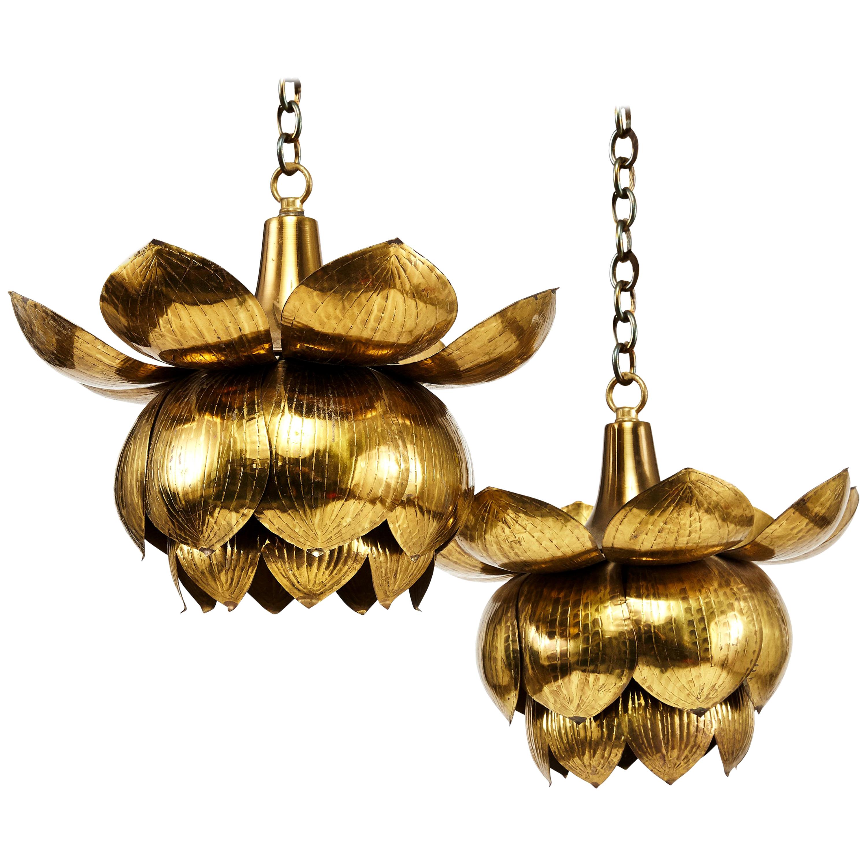 Parzinger Style Lotus Pendant Light by Feldman Lighting Company, circa 1950s