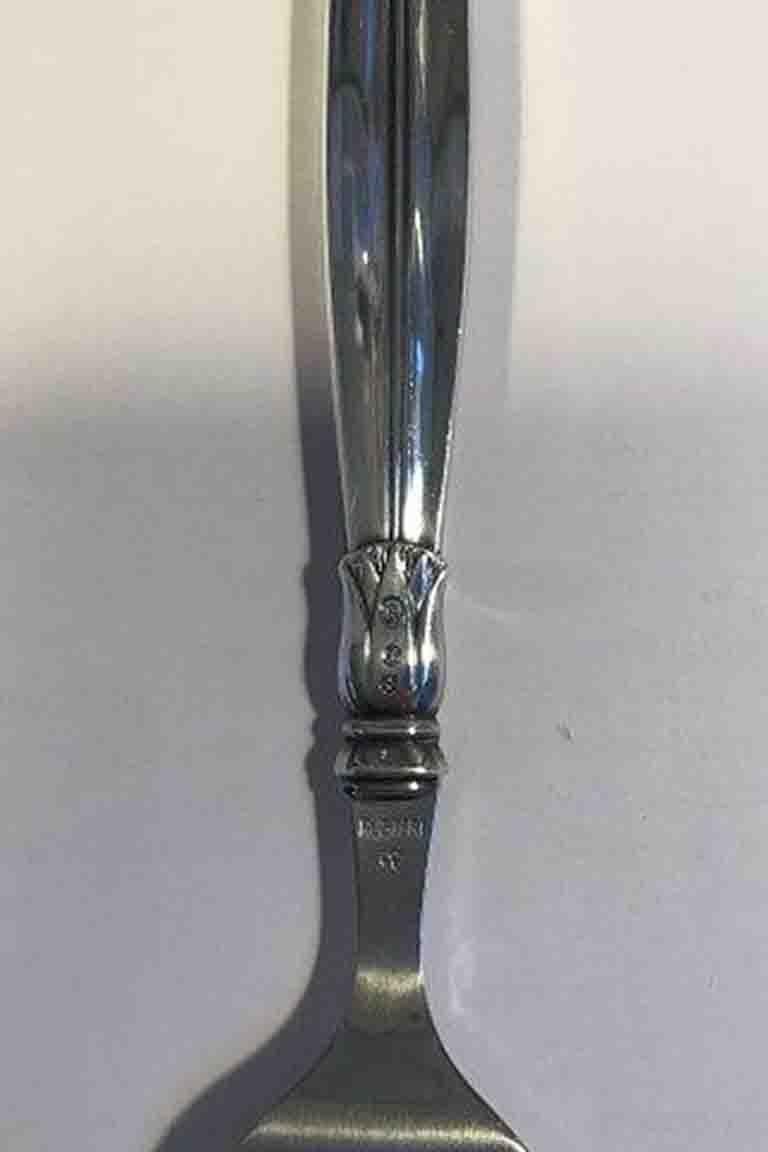 20th Century Lotus Silver and Stainless Steel Herring Fork W. & S. Sørensen For Sale