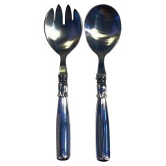 Set da portata Lotus in argento e acciaio W. & S. Sørensen