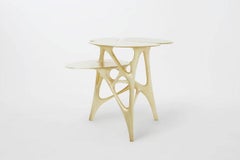 Lotus Small Side Table or End Table Brass by Zhipeng Tan