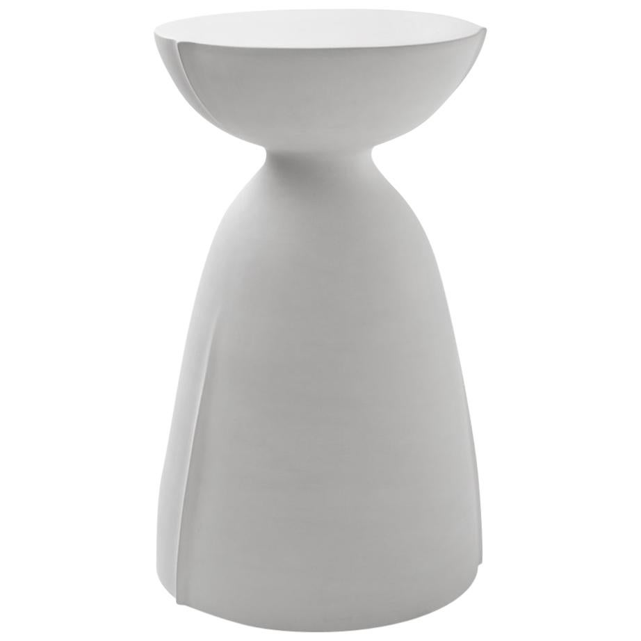 Lotus Table in White Satin Matte Finish by Powell & Bonnell For Sale