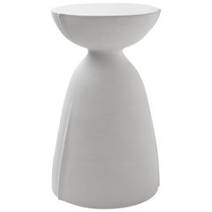 Lotus Table in White Satin Matte Finish by Powell & Bonnell