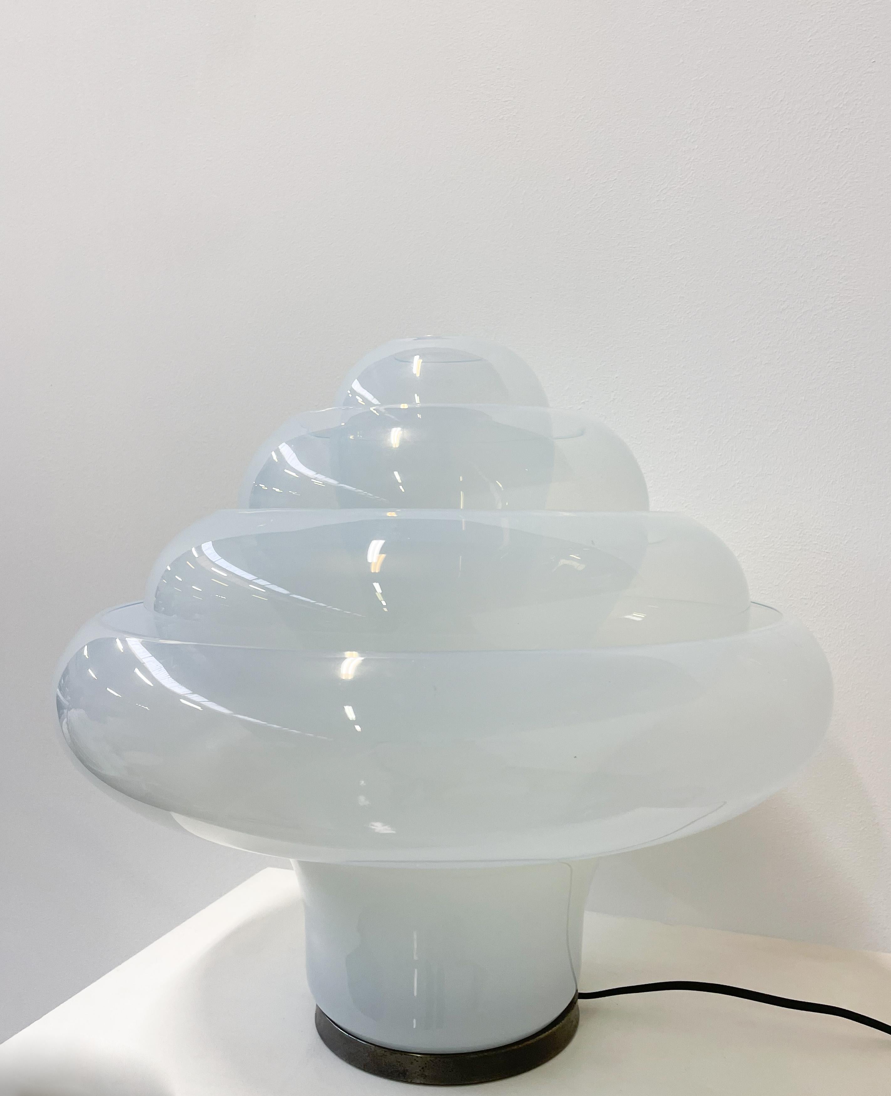 Murano Glass Lotus Table Lamp by Carlo Nason for Mazegga, Italy, 1960s For Sale