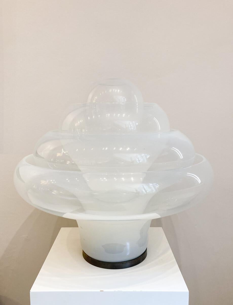 Mid-Century Modern Lotus Table Lamp by Carlo Nason for Mazegga, Murano Glass, Italy, 1960s