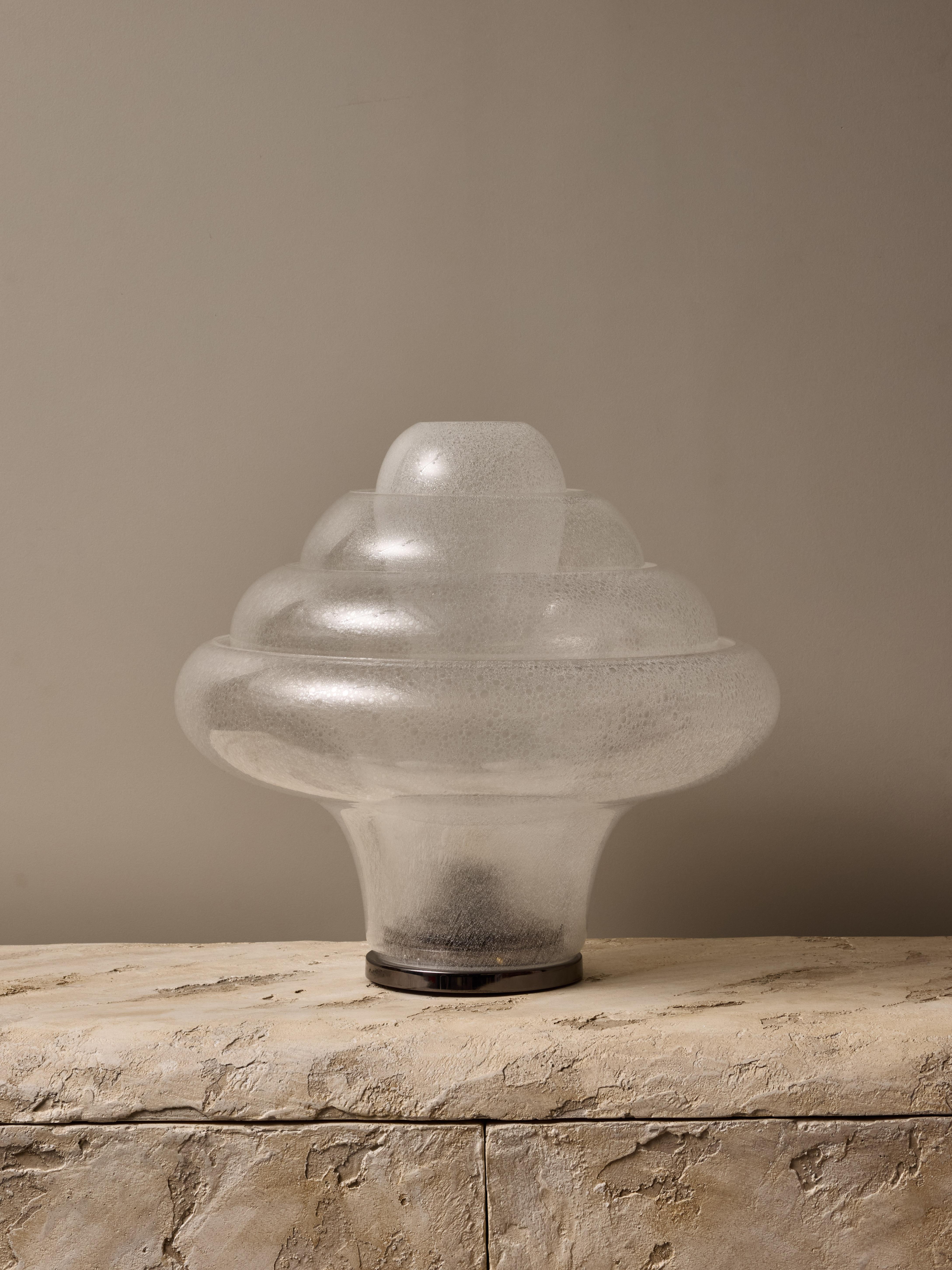 Mid-Century Modern Lotus Table Lamp by Carlo Nason for Mazzega For Sale