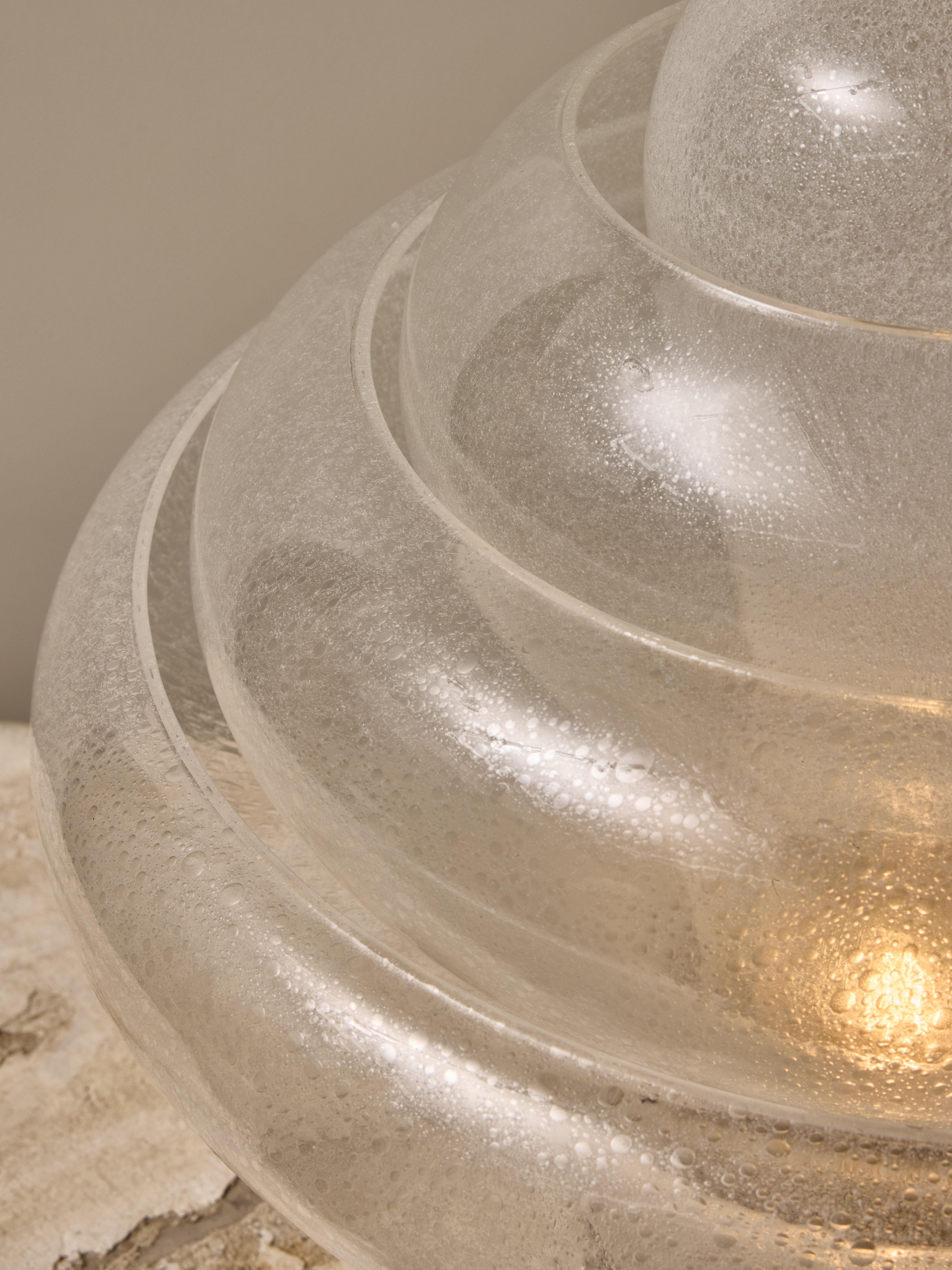 Italian Lotus Table Lamp by Carlo Nason for Mazzega For Sale