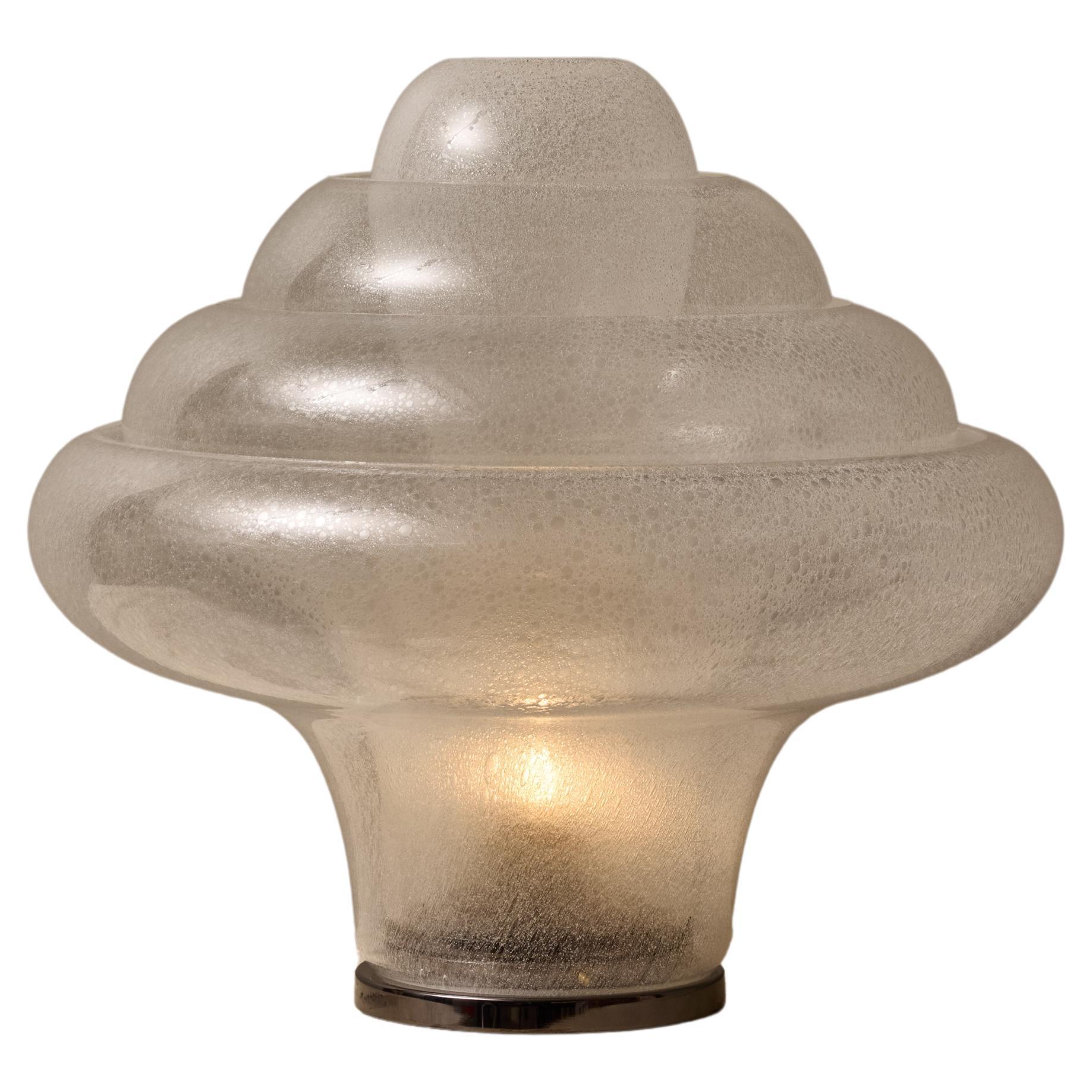 Lotus-Tischlampe von Carlo Nason für Mazzega