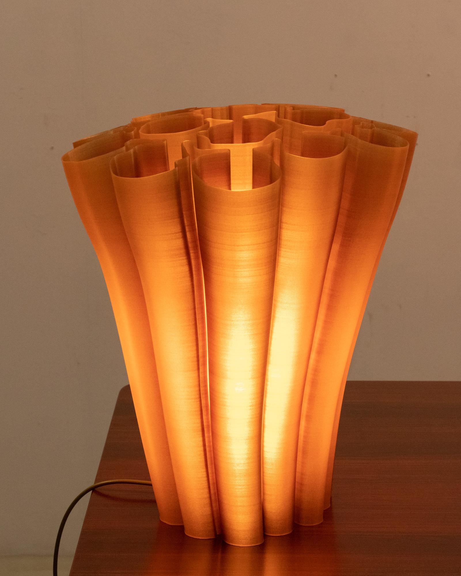 Belgian Lotus table lamp For Sale