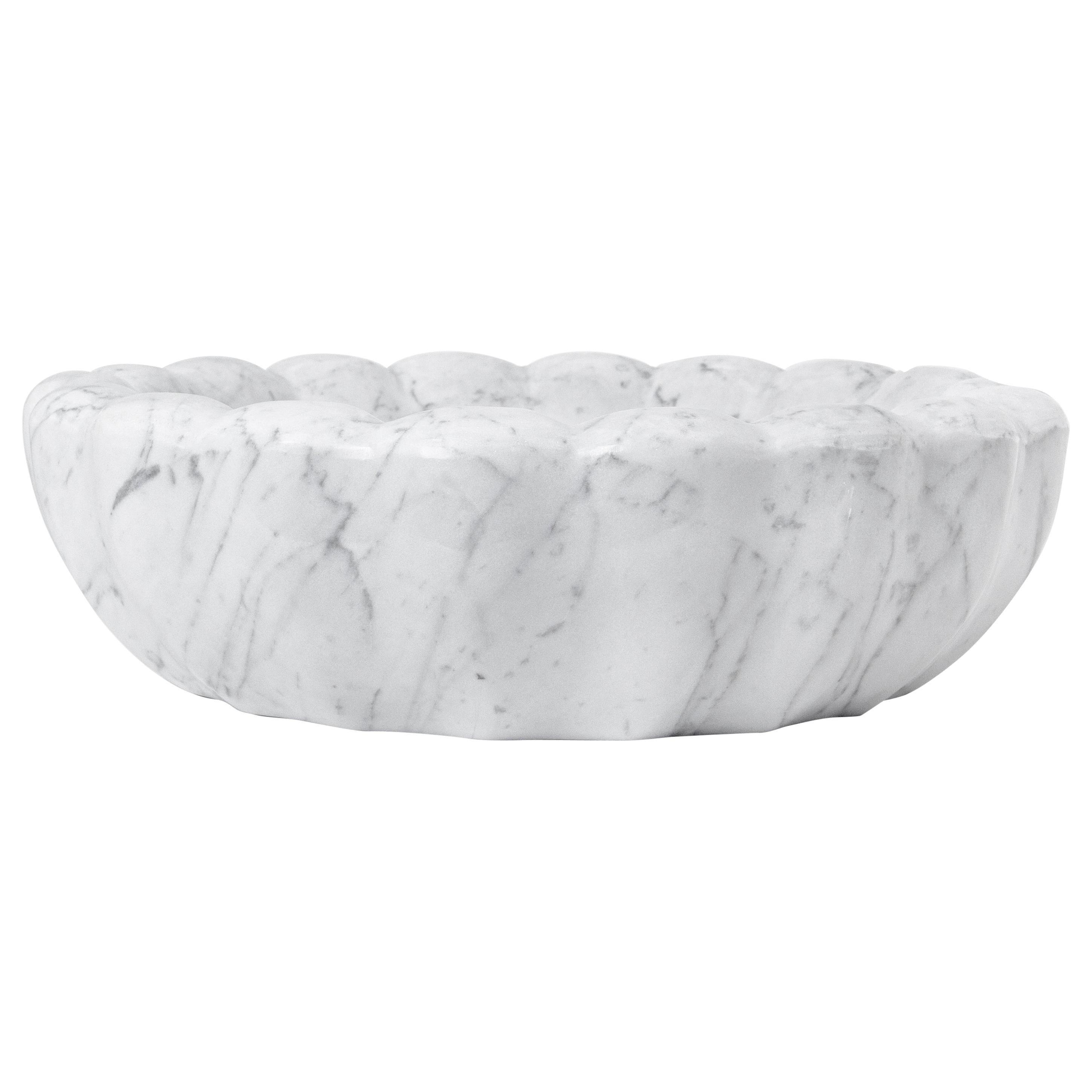 Lotus Vessel Sink with Carrara Marble