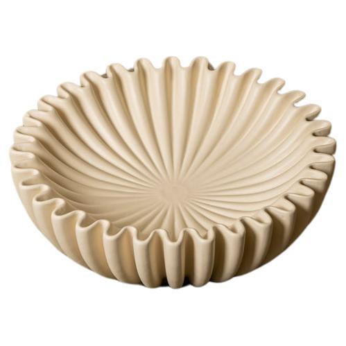 Lotuso aus ecrufarbener Keramik im Angebot