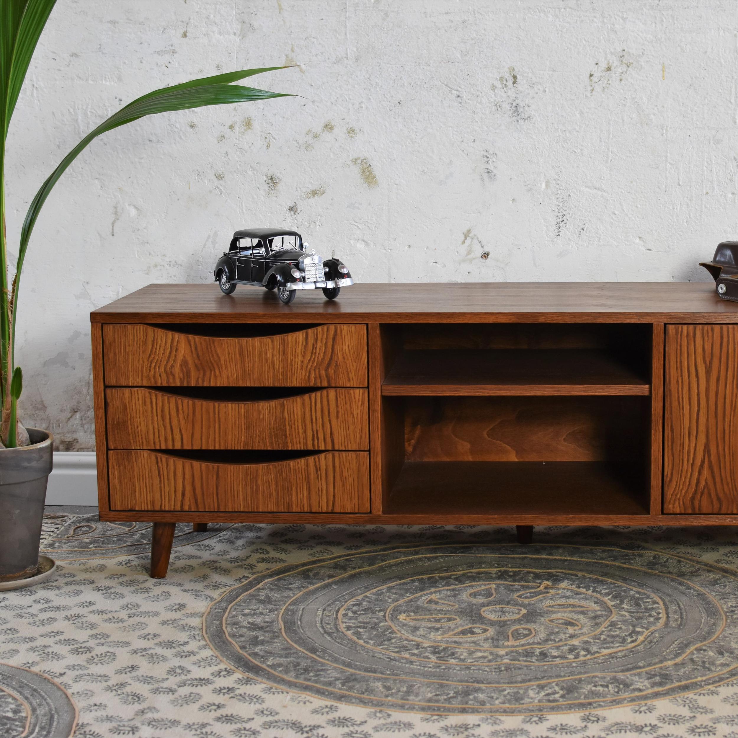Stained LOTV Classy Low Large Chest of Drawers by Pastform For Sale