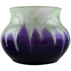 Antique Lötz, Austria, Art Nouveau Vase, Iridescent Glass with a Metallic Luster