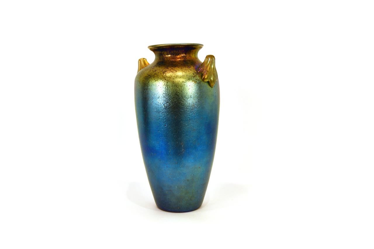 Lötz Decor Art Nouveau Vase, Loetz Glass Vase, circa 1910 1