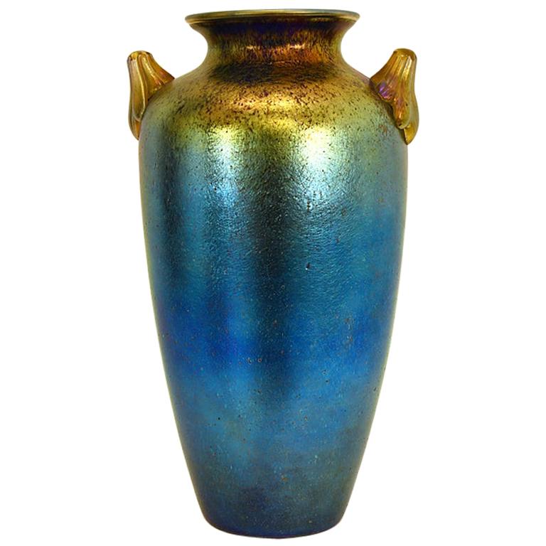 Lötz Decor Art Nouveau Vase, Loetz Glass Vase, circa 1910