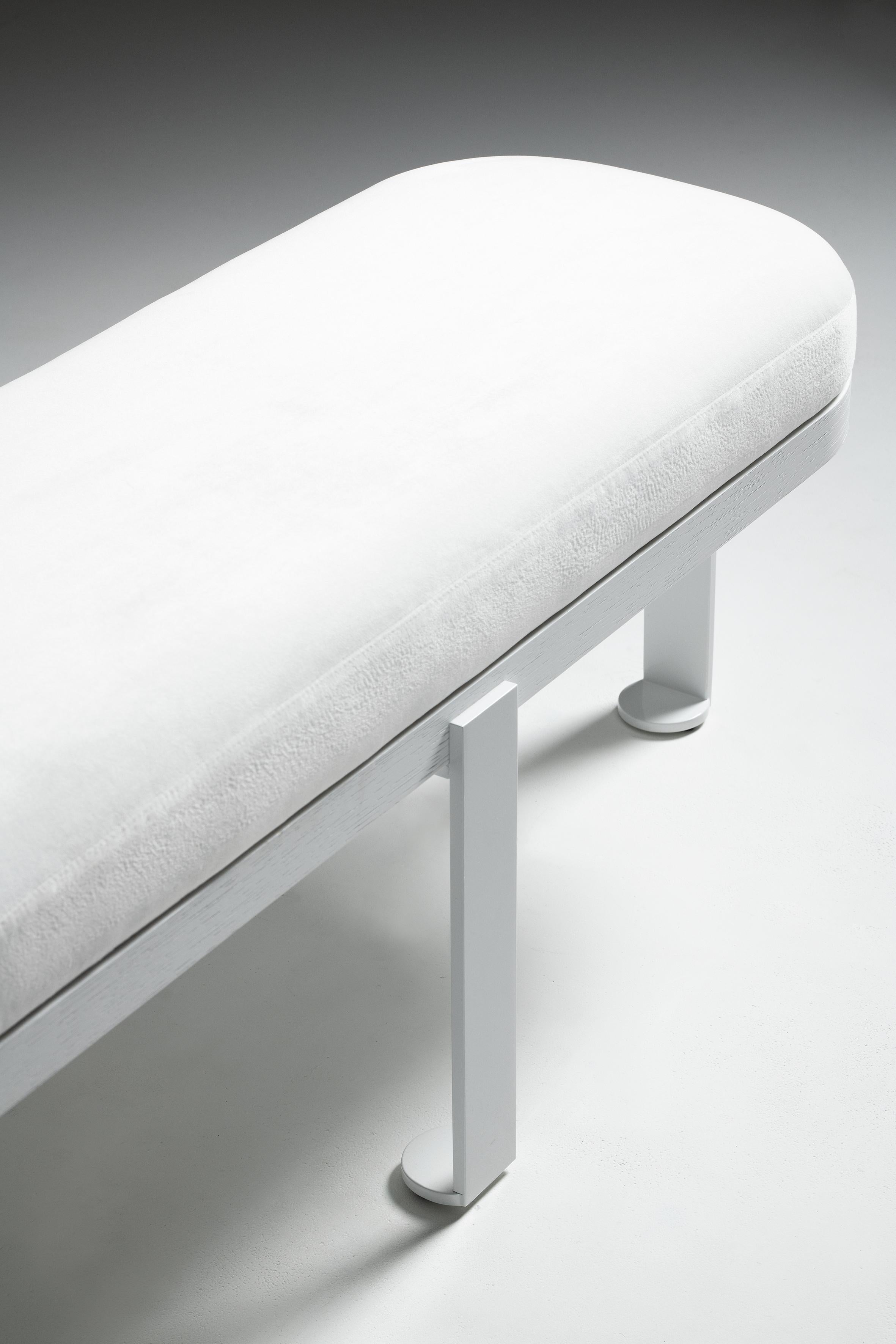 Brushed Lou Bench, lacquered, Memphis, France, Le Berre Vevaud For Sale
