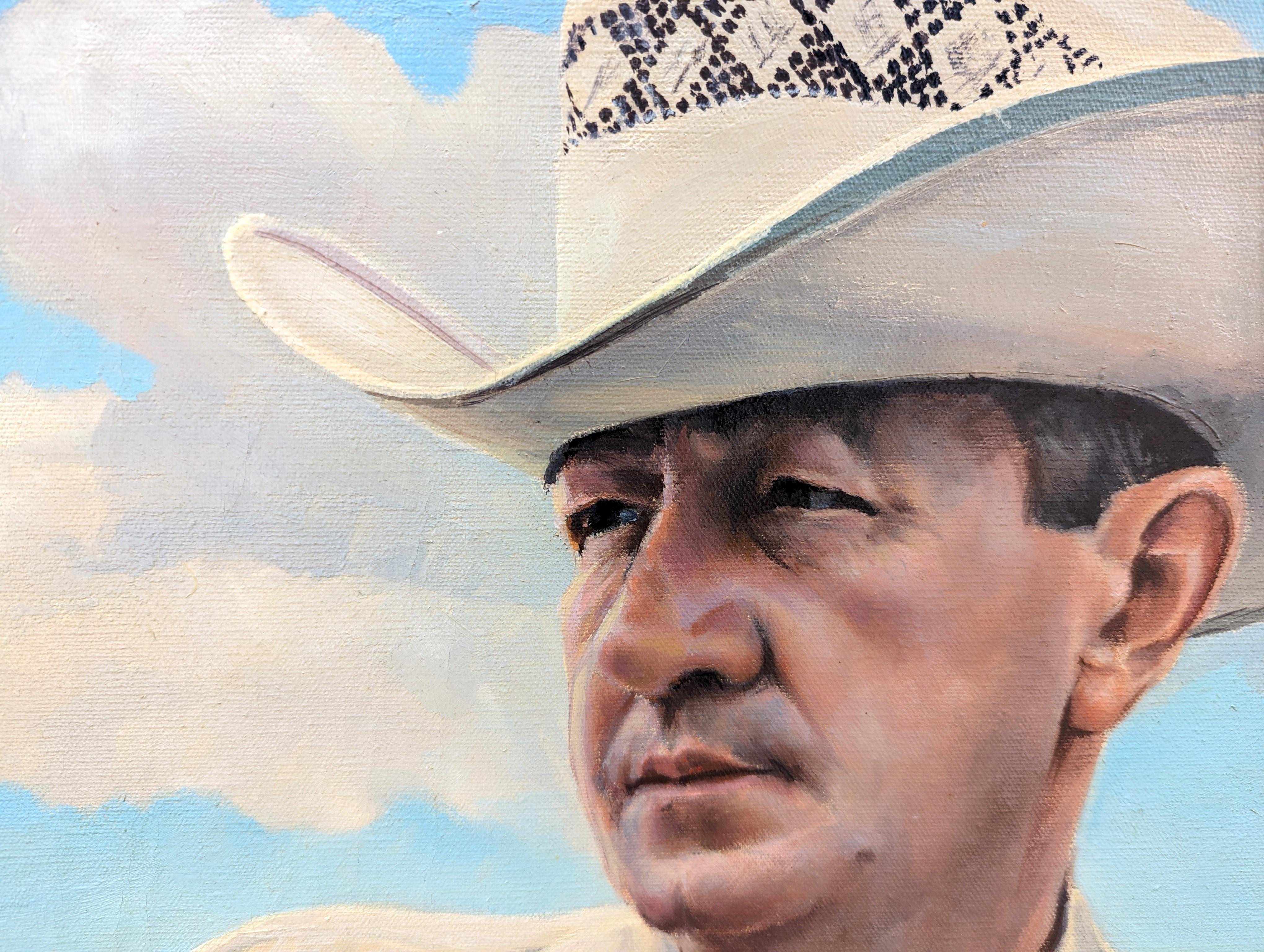 Naturalistic Cowboy Portrait of Jim Derrick Roidosa Downs Carlsbad, New Mexico For Sale 5