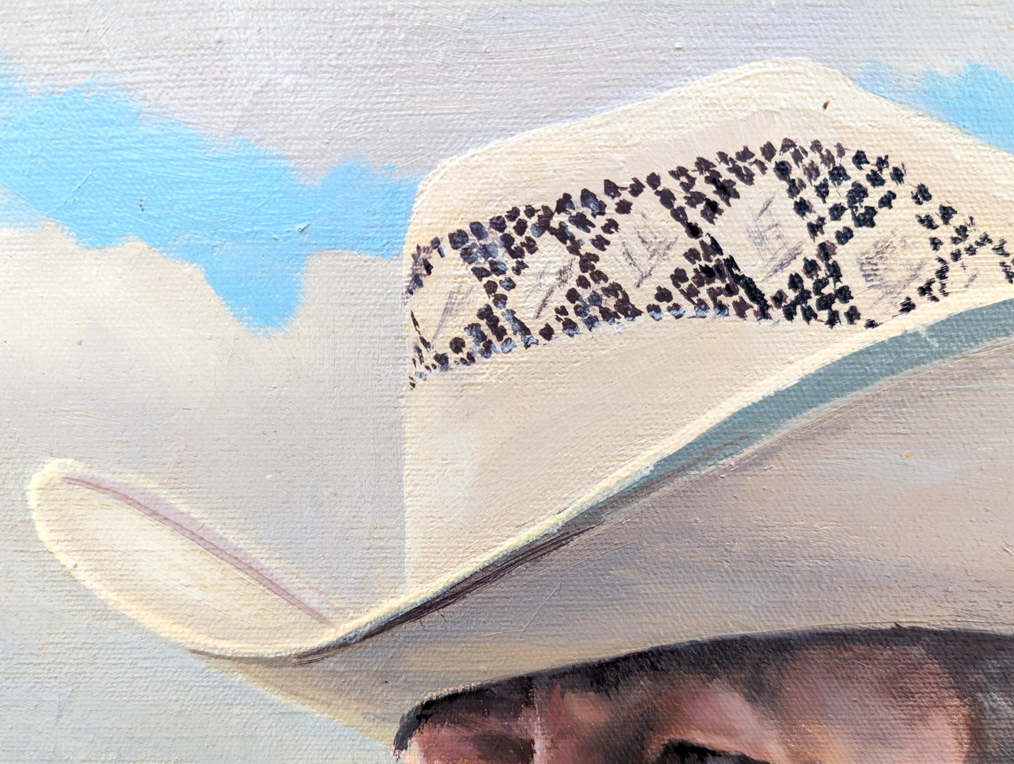 Naturalistic Cowboy Portrait of Jim Derrick Roidosa Downs Carlsbad, New Mexico For Sale 6