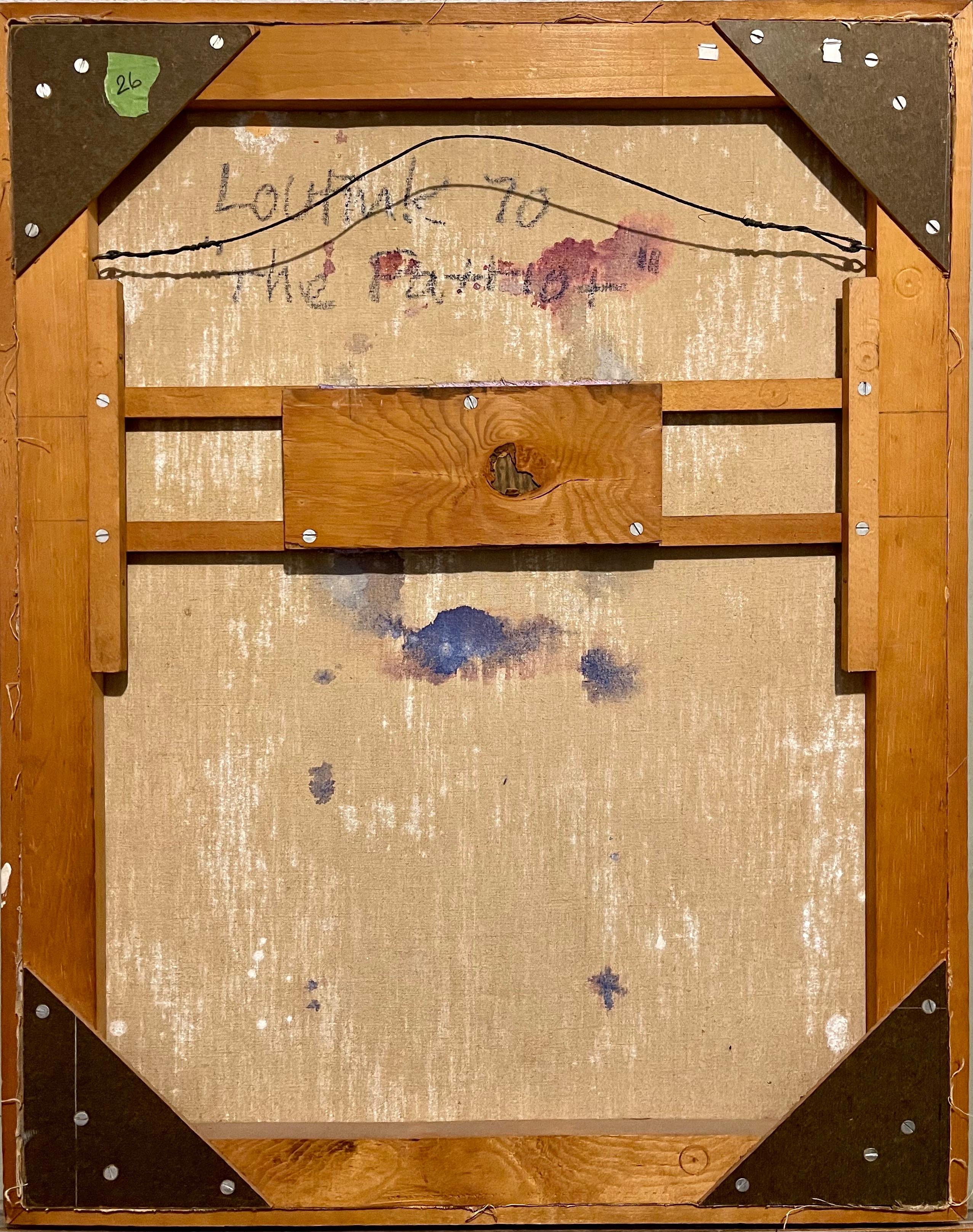 1970 Pittura ad olio astratta 